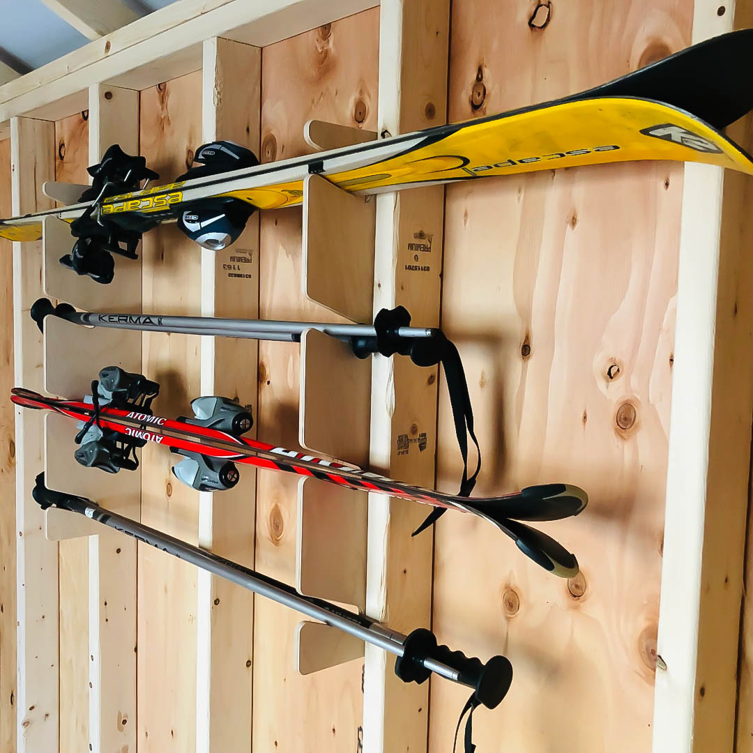 Sun Rise Sheds | HangThis Up | Snow/Water Ski Organizer